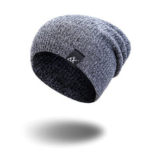 Load image into Gallery viewer, Mixed Color Baggy Beanies For Men Winter Cap Women's Outdoor Bonnet Skiing Hat Female Soft Acrylic Slouchy Knitted Hat For Boys