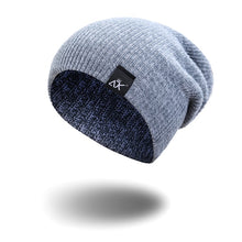 Load image into Gallery viewer, Mixed Color Baggy Beanies For Men Winter Cap Women's Outdoor Bonnet Skiing Hat Female Soft Acrylic Slouchy Knitted Hat For Boys