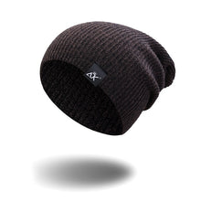Load image into Gallery viewer, Mixed Color Baggy Beanies For Men Winter Cap Women's Outdoor Bonnet Skiing Hat Female Soft Acrylic Slouchy Knitted Hat For Boys