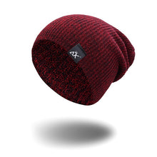 Load image into Gallery viewer, Mixed Color Baggy Beanies For Men Winter Cap Women's Outdoor Bonnet Skiing Hat Female Soft Acrylic Slouchy Knitted Hat For Boys